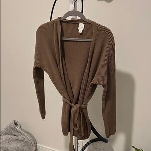 Max Mara Brown Ribbed Cardigan